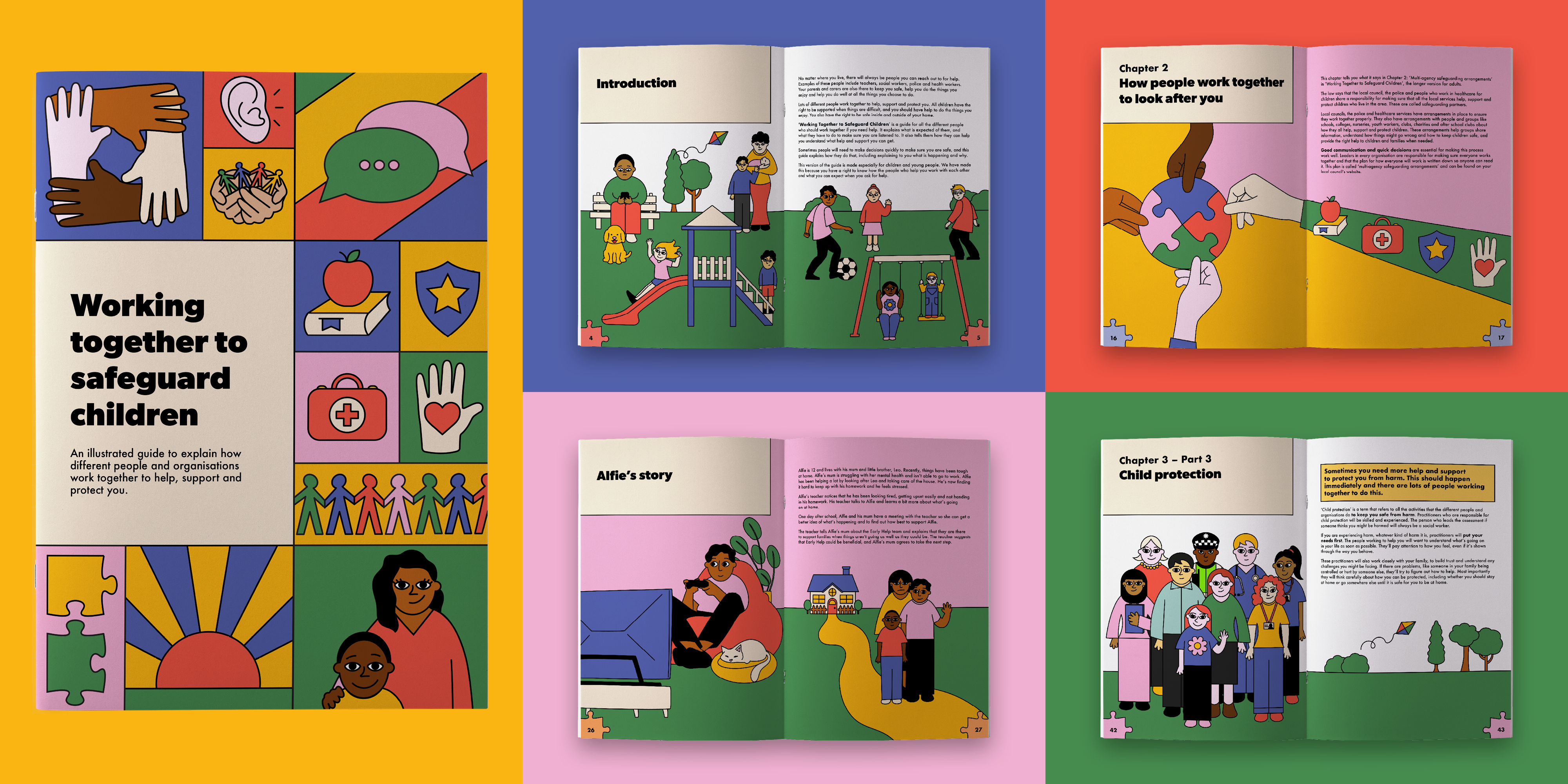 The guidance features bright, vibrant images throughout to appeal to the target audience.