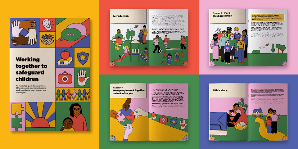 The guidance features bright, vibrant images throughout to appeal to the target audience.