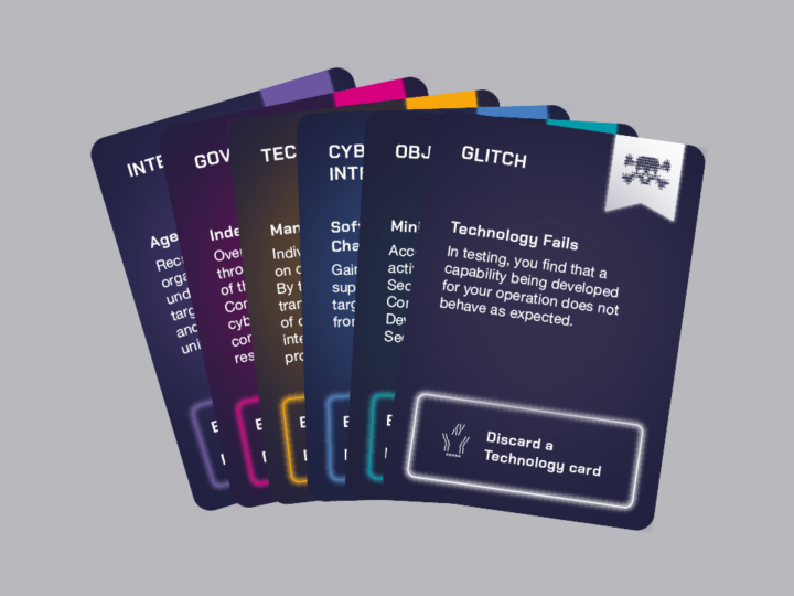 There were 134 different playing cards included in the game.