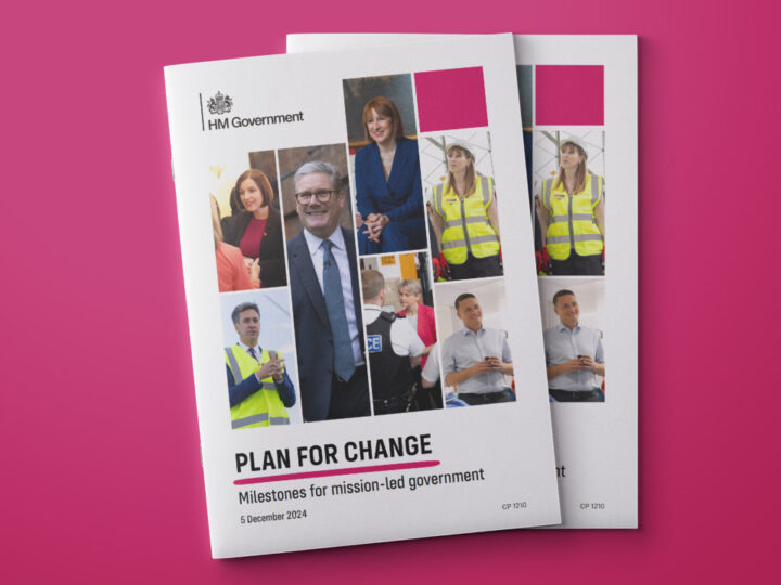 The Plan for Change document front cover